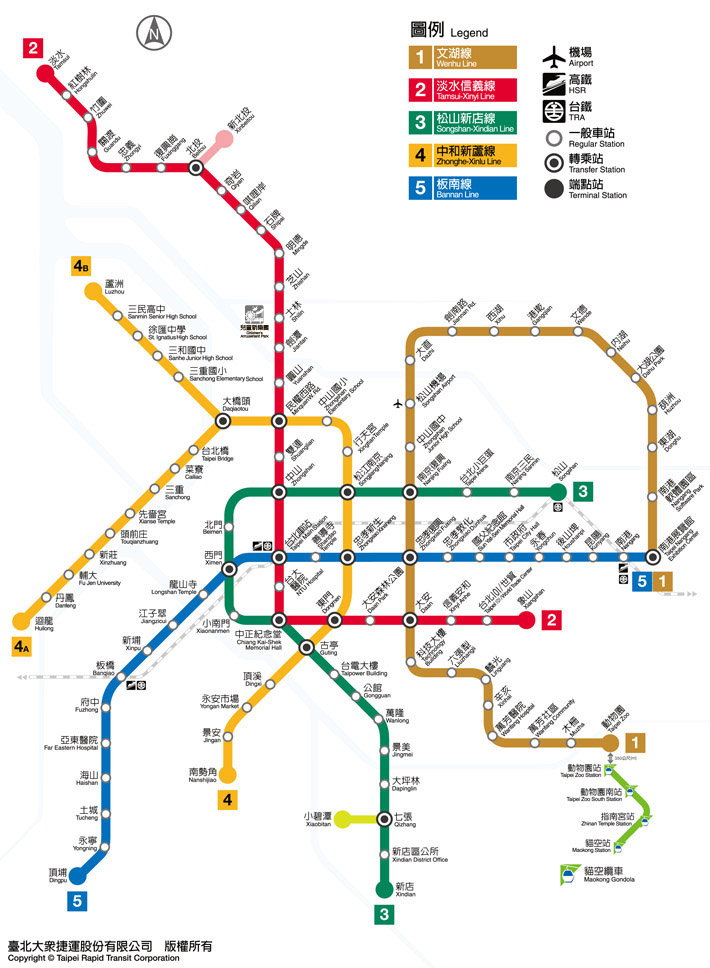 台北地下鉄マップ